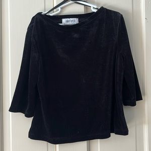 Amy Byer black velour dress shirt